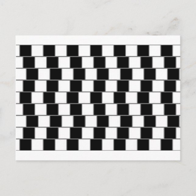 OPTICAL ILLUSION #102 TILE WALL POSTCARD (Front)