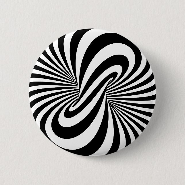 Optical Illusion 3D Spiral 6 Cm Round Badge (Front)