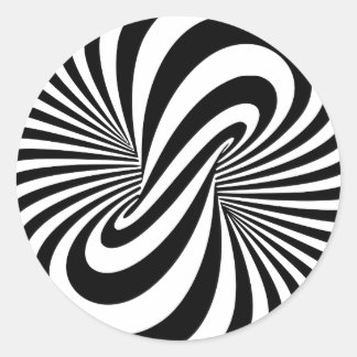 Optical Illusion 3D Spiral Classic Round Sticker