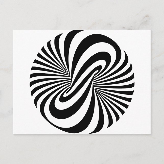 Optical Illusion 3D Spiral Postcard (Front)