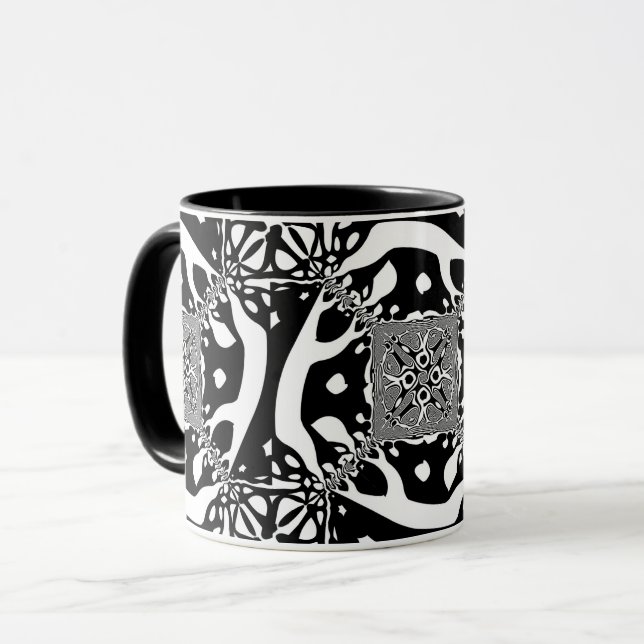 Optical Illusion 6 Abstract Design Mug (Front Left)
