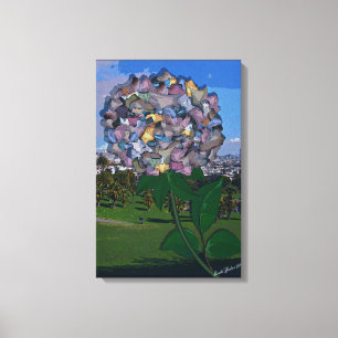 Optical Illusion: A Flower Grows in Dolores Park Canvas Print