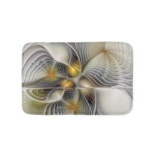 Optical Illusion Abstract 3D Fractal With Depth Bath Mat