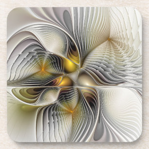 Optical Illusion Abstract 3D Fractal With Depth Coaster