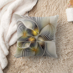 Optical Illusion Abstract 3D Fractal With Depth Cushion