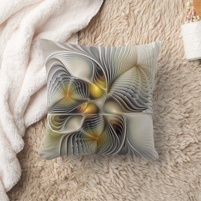 Optical Illusion Abstract 3D Fractal With Depth Cushion (Blanket)