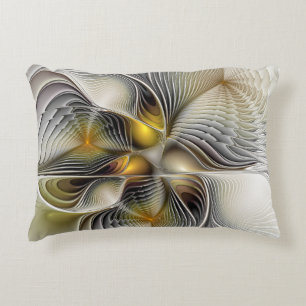 Optical Illusion Abstract 3D Fractal With Depth Decorative Cushion