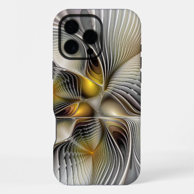 Optical Illusion Abstract 3D Fractal With Depth iPhone Case (Back)
