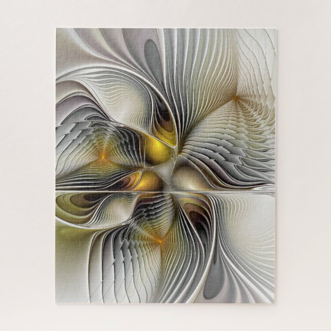 Optical Illusion Abstract 3D Fractal With Depth Jigsaw Puzzle (Vertical)