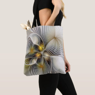 Optical Illusion Abstract 3D Fractal With Depth Tote Bag