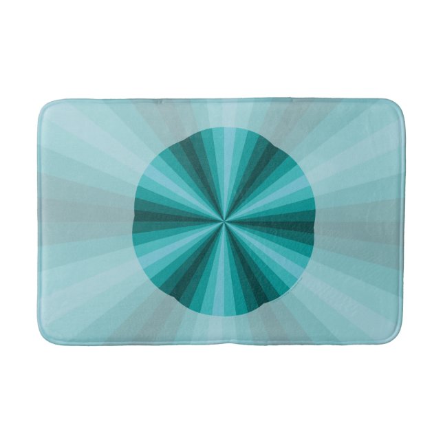 Optical Illusion Aqua Bath Mat (Front)