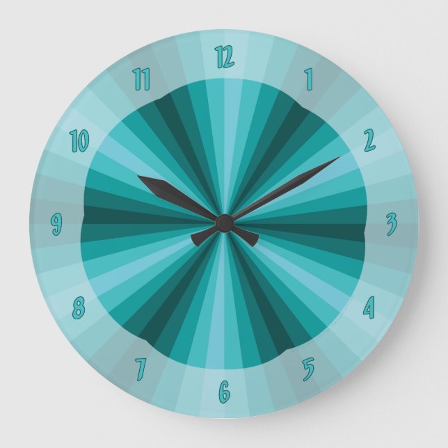 Optical Illusion Aqua Clock (Front)