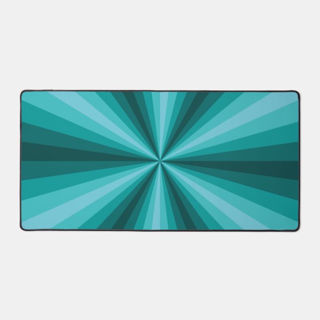 Optical Illusion Aqua Desk Mat (Front)
