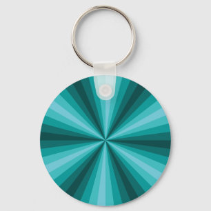 Optical Illusion Aqua Keychain