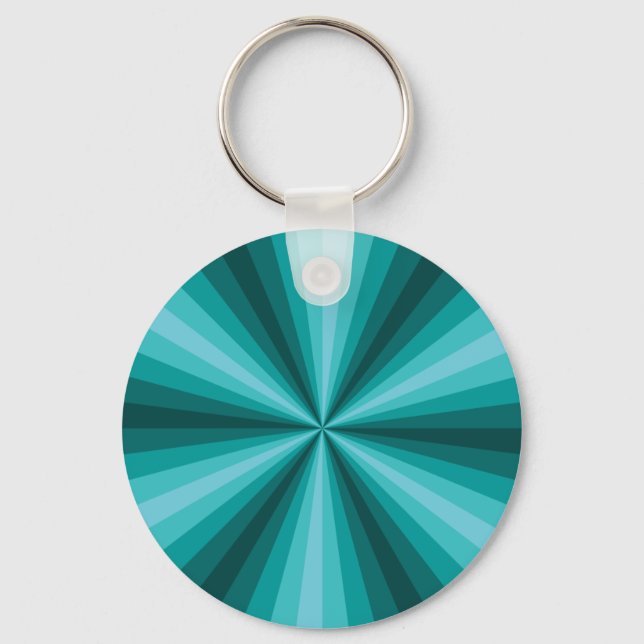 Optical Illusion Aqua Keychain (Front)