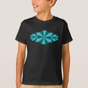Optical Illusion Aqua Kid's and Baby Dark Shirt