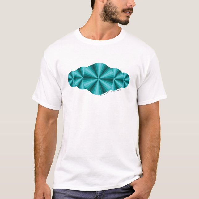 Optical Illusion Aqua Men's Light Shirt (Front)