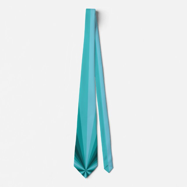 Optical Illusion Aqua Men's Neck Tie (Front)