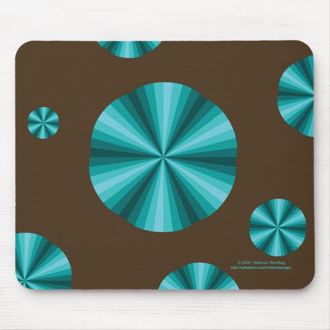 Optical Illusion Aqua Mousepad (Front)