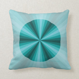 Optical Illusion Aqua Pillow