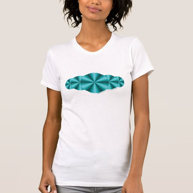 Optical Illusion Aqua Women's Light Shirt (Front)