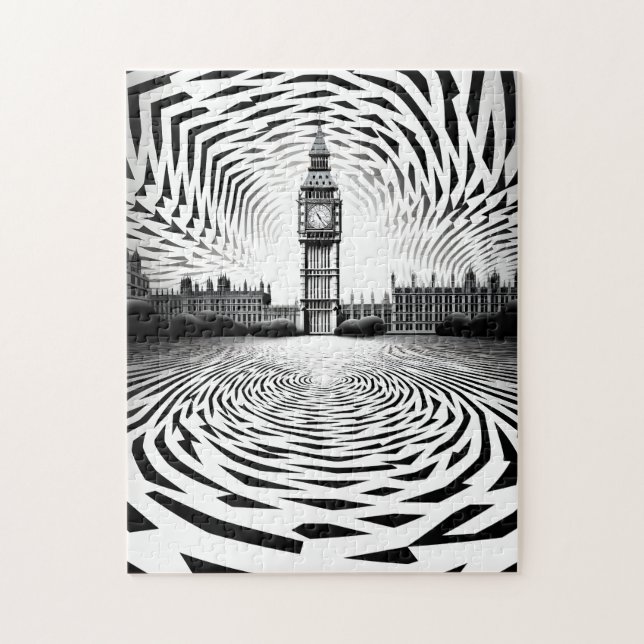 Optical Illusion Big Ben Puzzle (Vertical)
