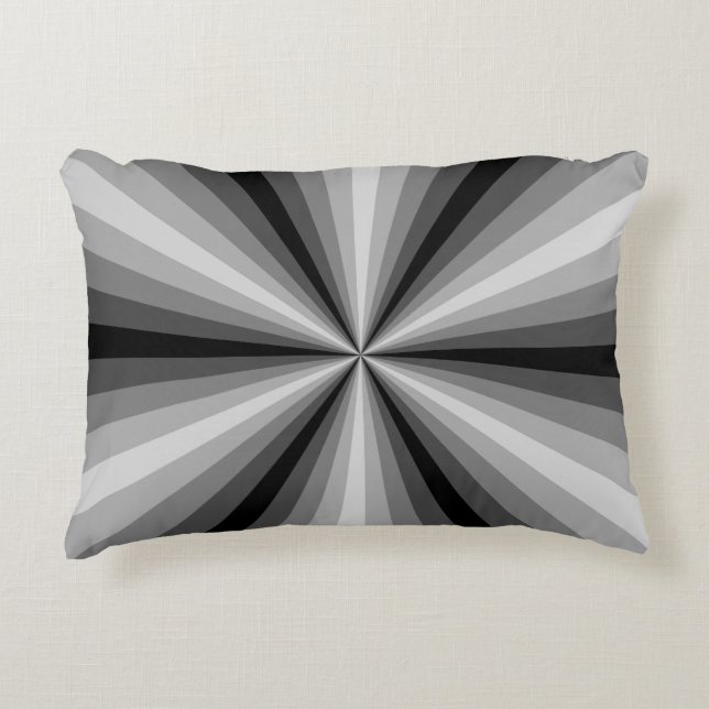Optical Illusion Black Accent Pillow (Front)