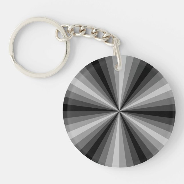 Optical Illusion Black Acrylic Keychain (Front)