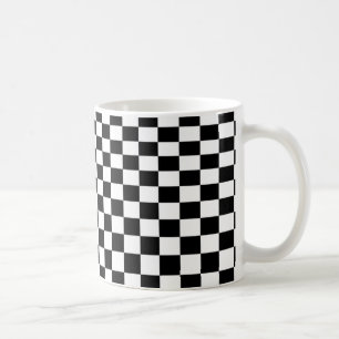 Optical Illusion Black and White Checkers Coffee Mug