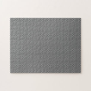 Optical Illusion Black And White Jigsaw Puzzle