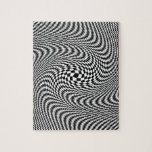 Optical Illusion Black and White Jigsaw Puzzle<br><div class="desc">Optical Illusion Black and White Rainbow Multicolor Mind Games</div>