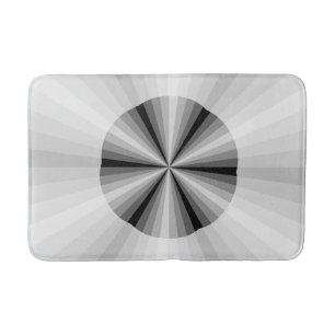 Optical Illusion Black Bath Mat