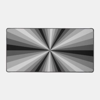 Optical Illusion Black Desk Mat