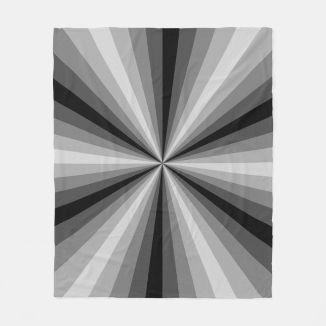 Optical Illusion Black Fleece Blanket (Front)