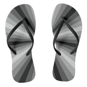 Optical Illusion Black Flip Flops