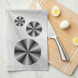 Optical Illusion Black Hand Towel