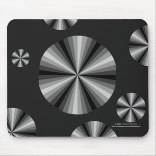 Optical Illusion Black Mousepad