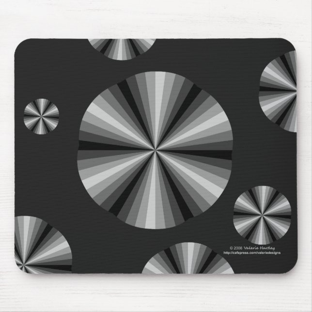 Optical Illusion Black Mousepad (Front)