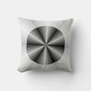 Optical Illusion Black Pillow
