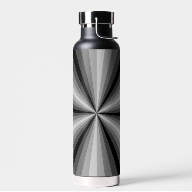 Optical Illusion Black Water Bottle (Left)