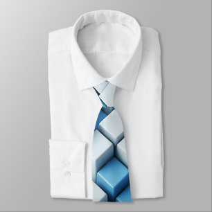 🔳Optical Illusion Blocks Tie