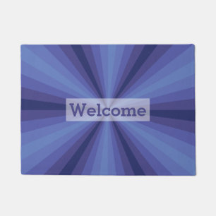 Optical Illusion Blue Doormat