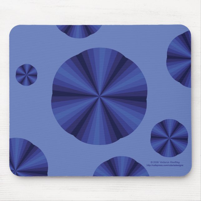 Optical Illusion Blue Mousepad (Front)