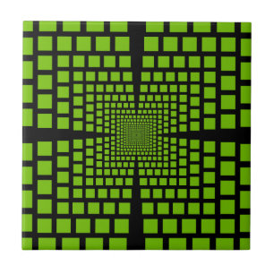 Optical illusion ceramic tile