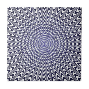 Optical illusion ceramic tile
