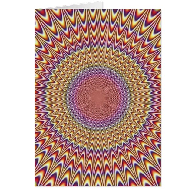 Optical Illusion Circle Hypnotic Rainbow Colourful (Front)
