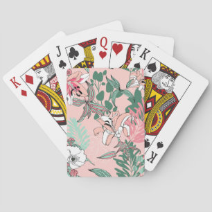 Optical Illusion Circles: Monochrome Seamless Patt Playing Cards
