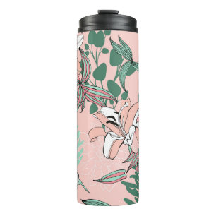 Optical Illusion Circles: Monochrome Seamless Patt Thermal Tumbler