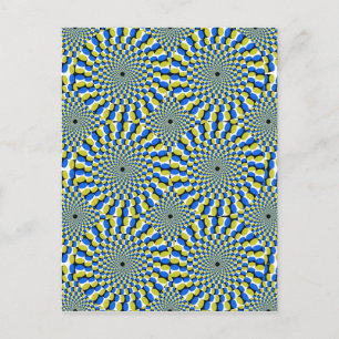 Optical Illusion Circles Novelty Postcard