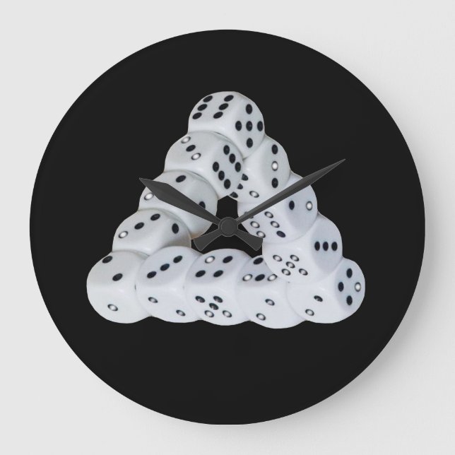 Optical illusion Dice Large Clock (Front)